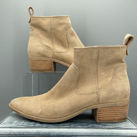 Dolce Vita Women’s Able Pointed Toe Ankle Booties Tan Size 9 - Picture 1 of 11
